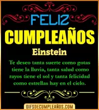 GIF Frases de Cumpleaños Einstein